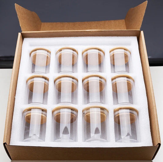 200ml Bamboo lid spice Jar set