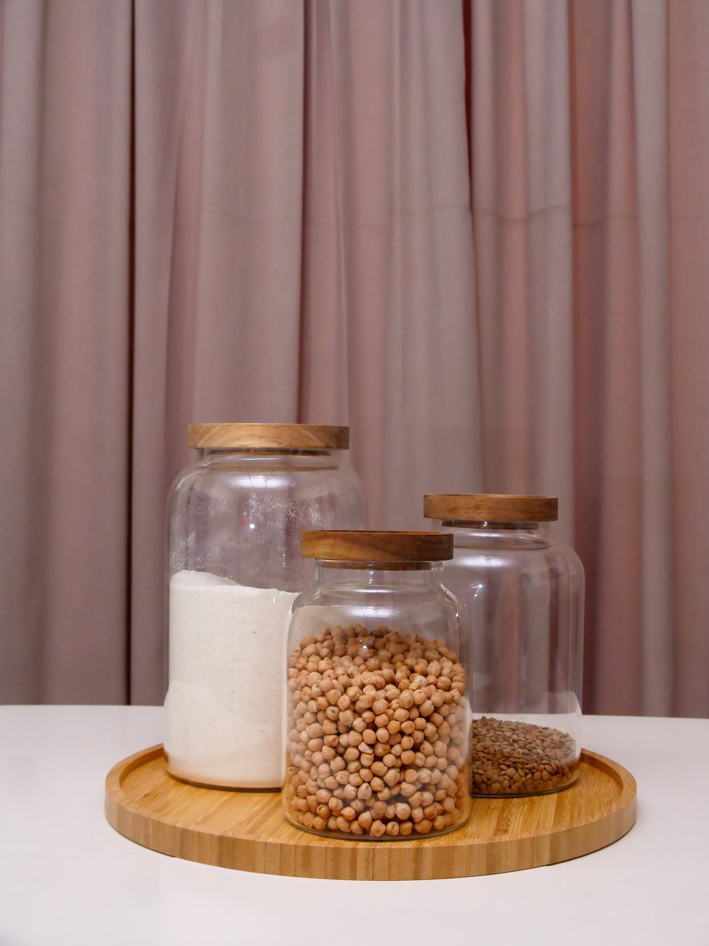 2950ml Acacia lid food Canister