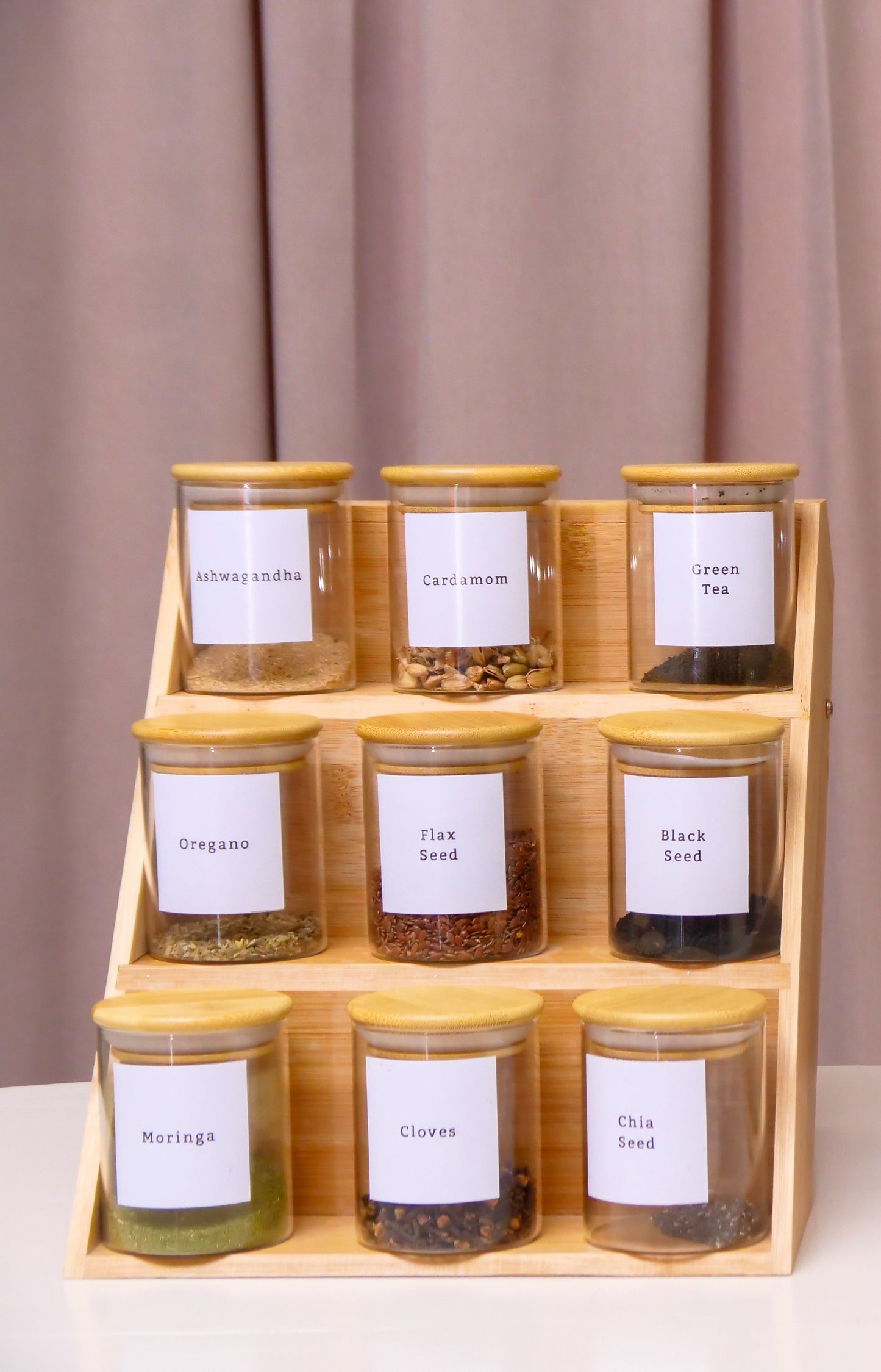 200ml spice jar | Bamboo Stand set