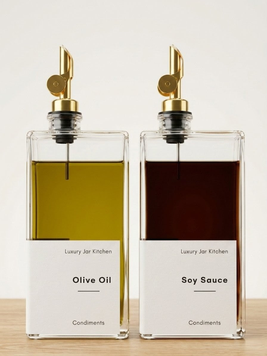 LUXURY JAR BOOK OIL & VINEGAR DISPENSER