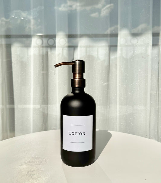 500ml Glass Soap Dispenser  With Metallic Copper Pump Lids