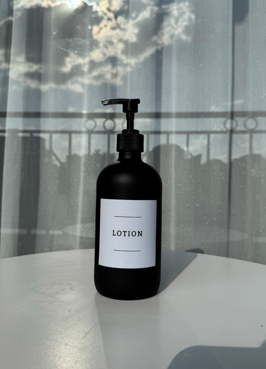 500ml Glass Soap Dispenser  With Black Plastic Pump Lids