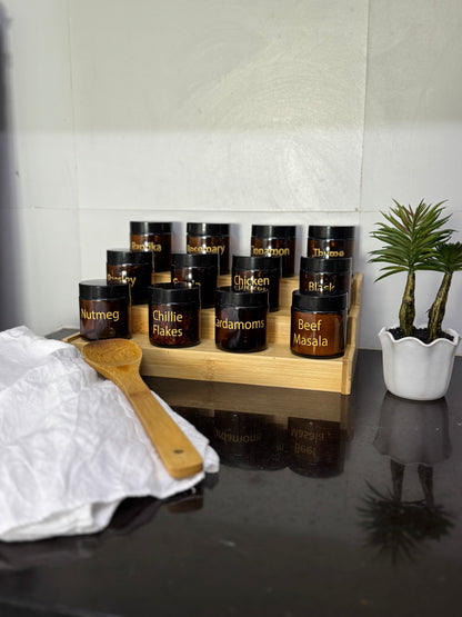 AMBER SPICE JARS