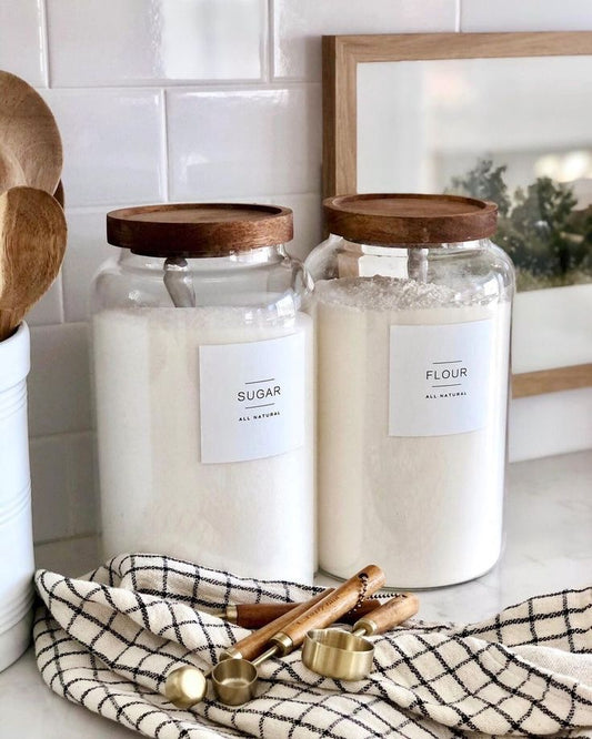 3000ml Acacia lid food Canister