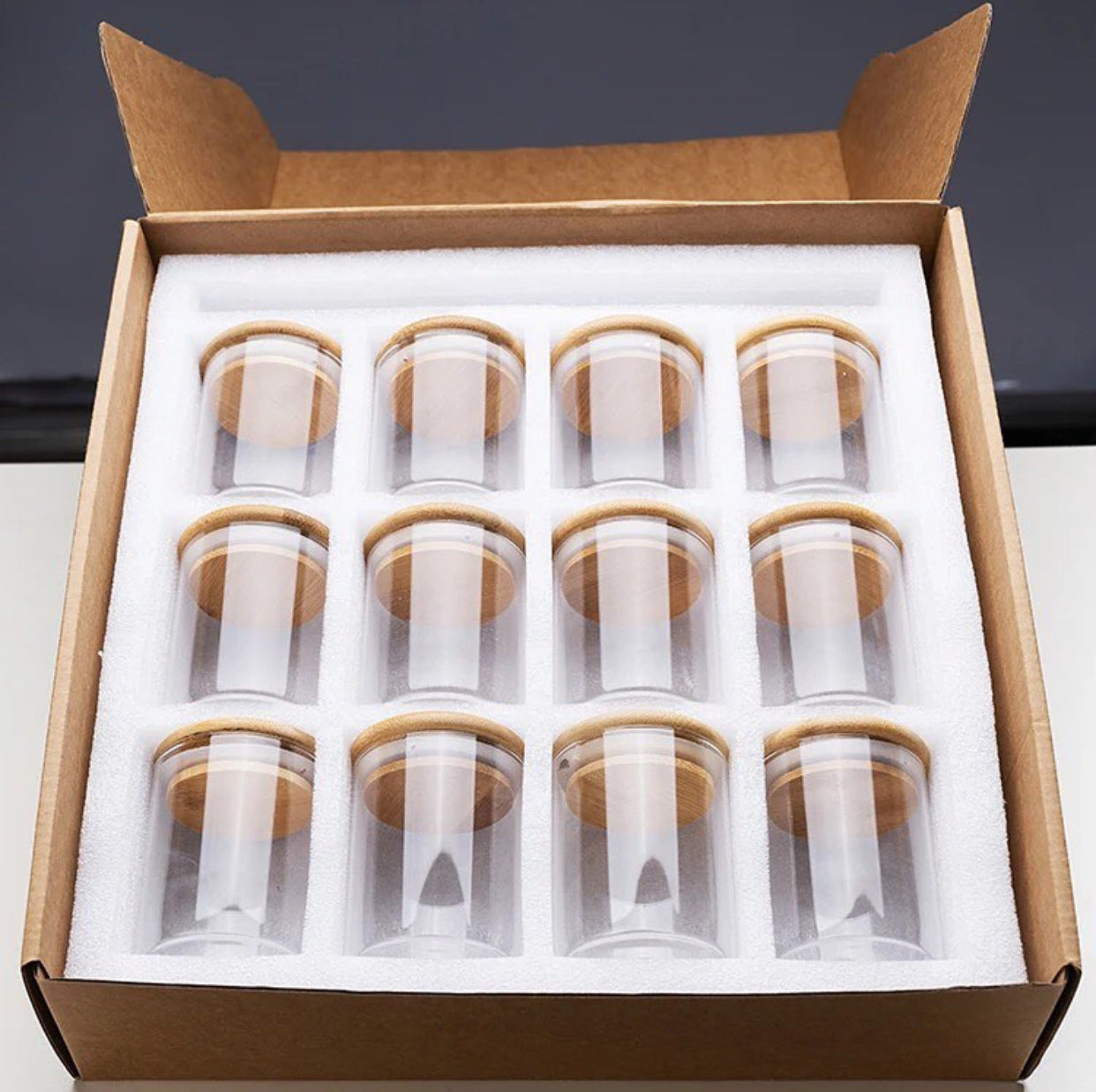 200ml Bamboo lid spice Jar set