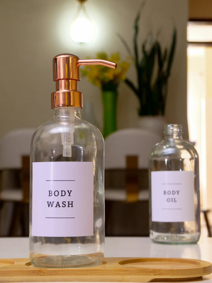 Clear Glass Soap Dispenser