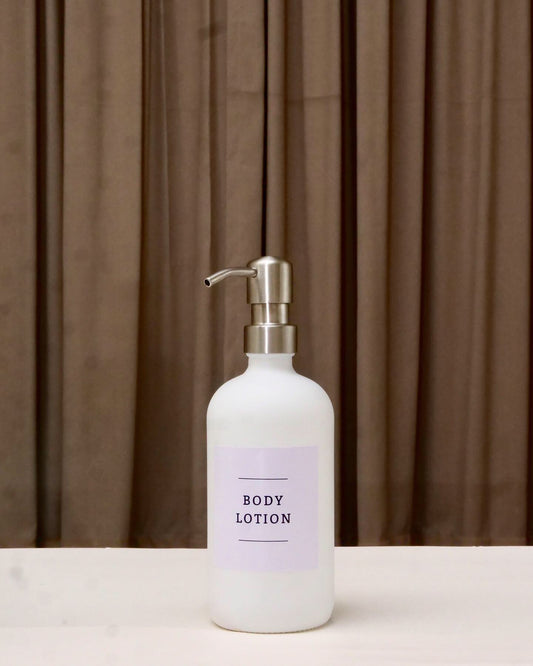 White Glass Soap Dispenser