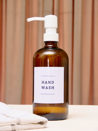 Amber Glass Soap Dispenser