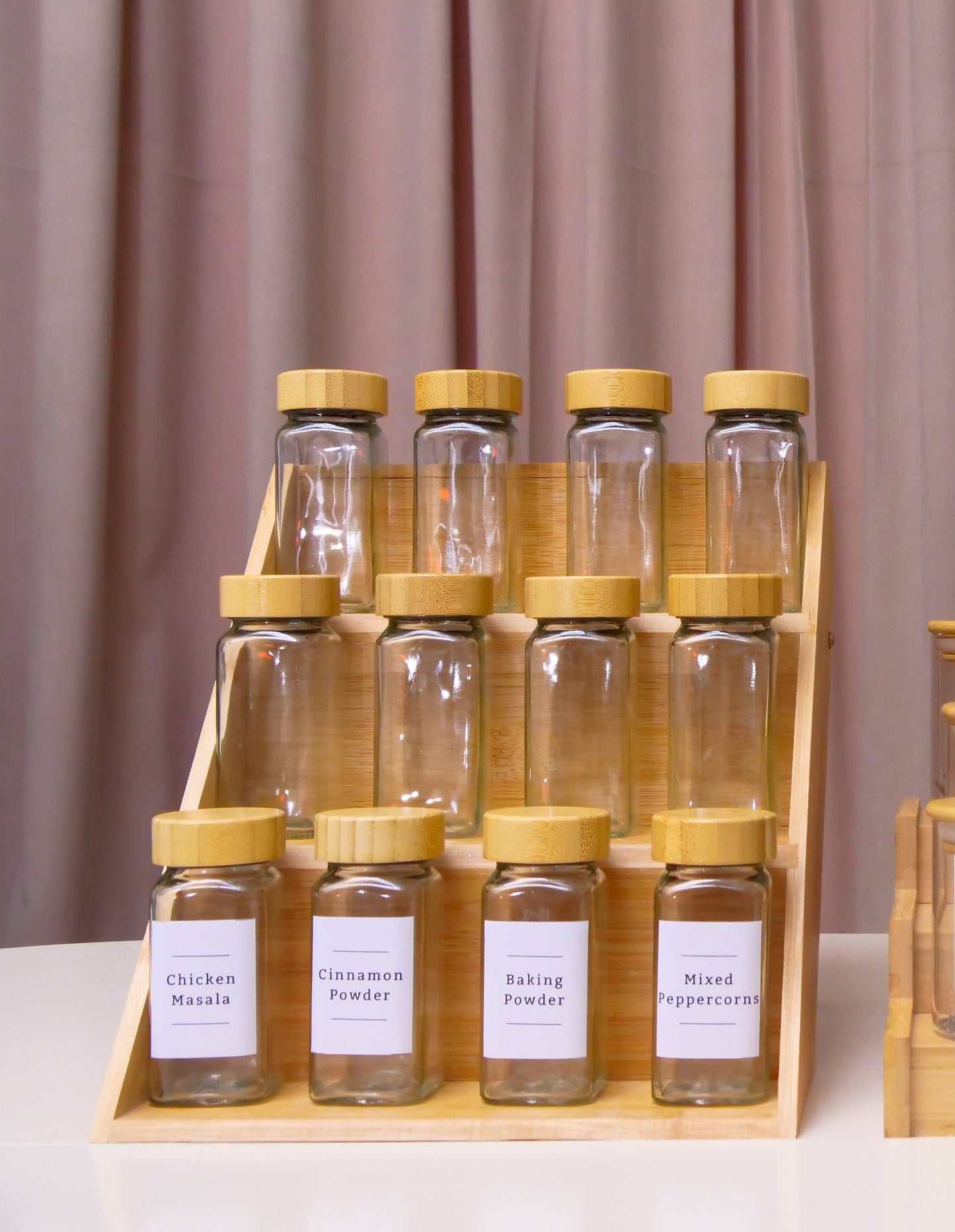 120ml Spice Jar | Bamboo Stand set