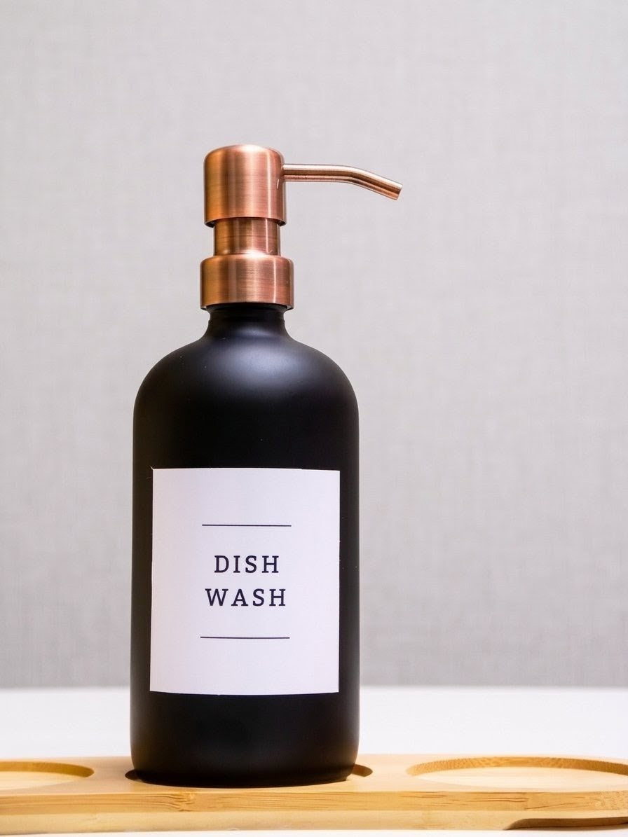 ELEVATE YOUR SPACE WITH OUR PREMIUM MATTE BLACK GLASS DISPENSERS