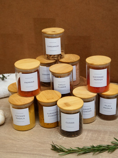 12-PIECE REFILLABLE SPICE JAR