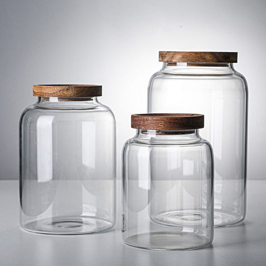 2000ml Acacia lid food Canister