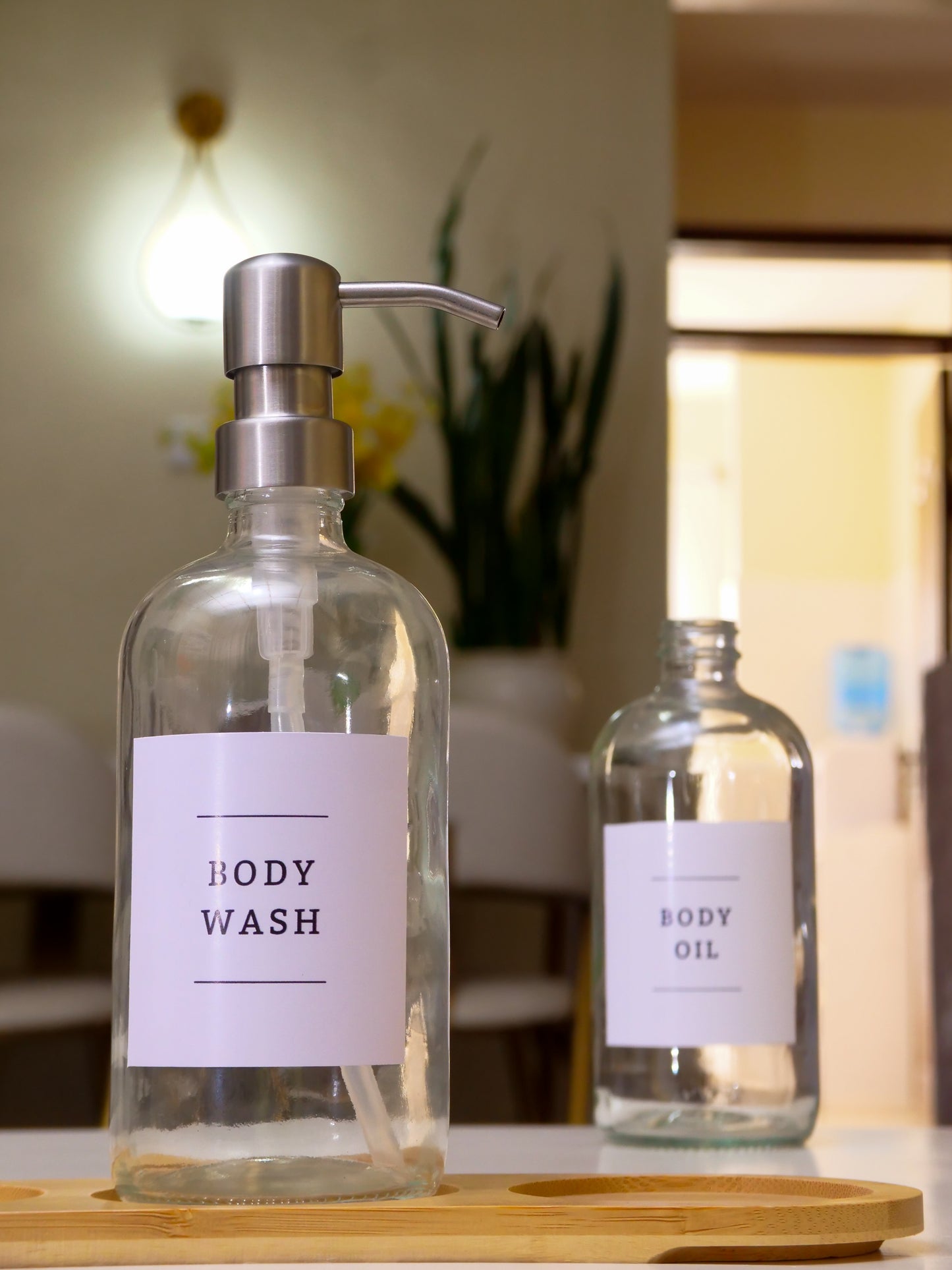 Clear Glass Soap Dispenser