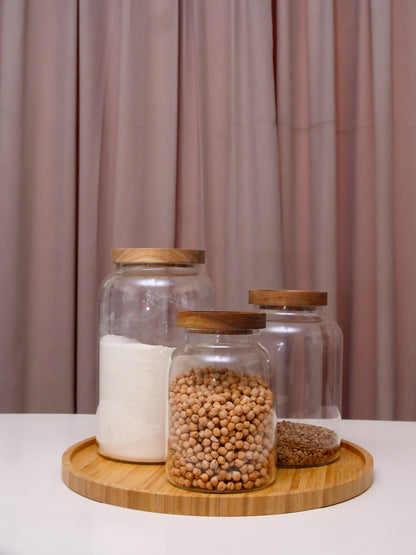 2950ml Acacia lid food Canister