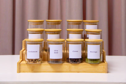 Non-Expandable Bamboo Spice Rack