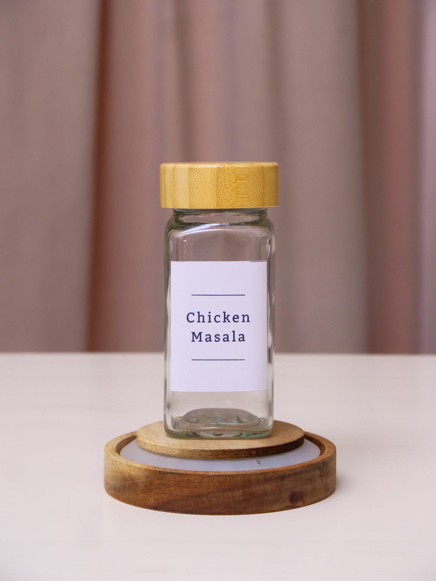 120ml Bamboo lid Shaker Spice Jar