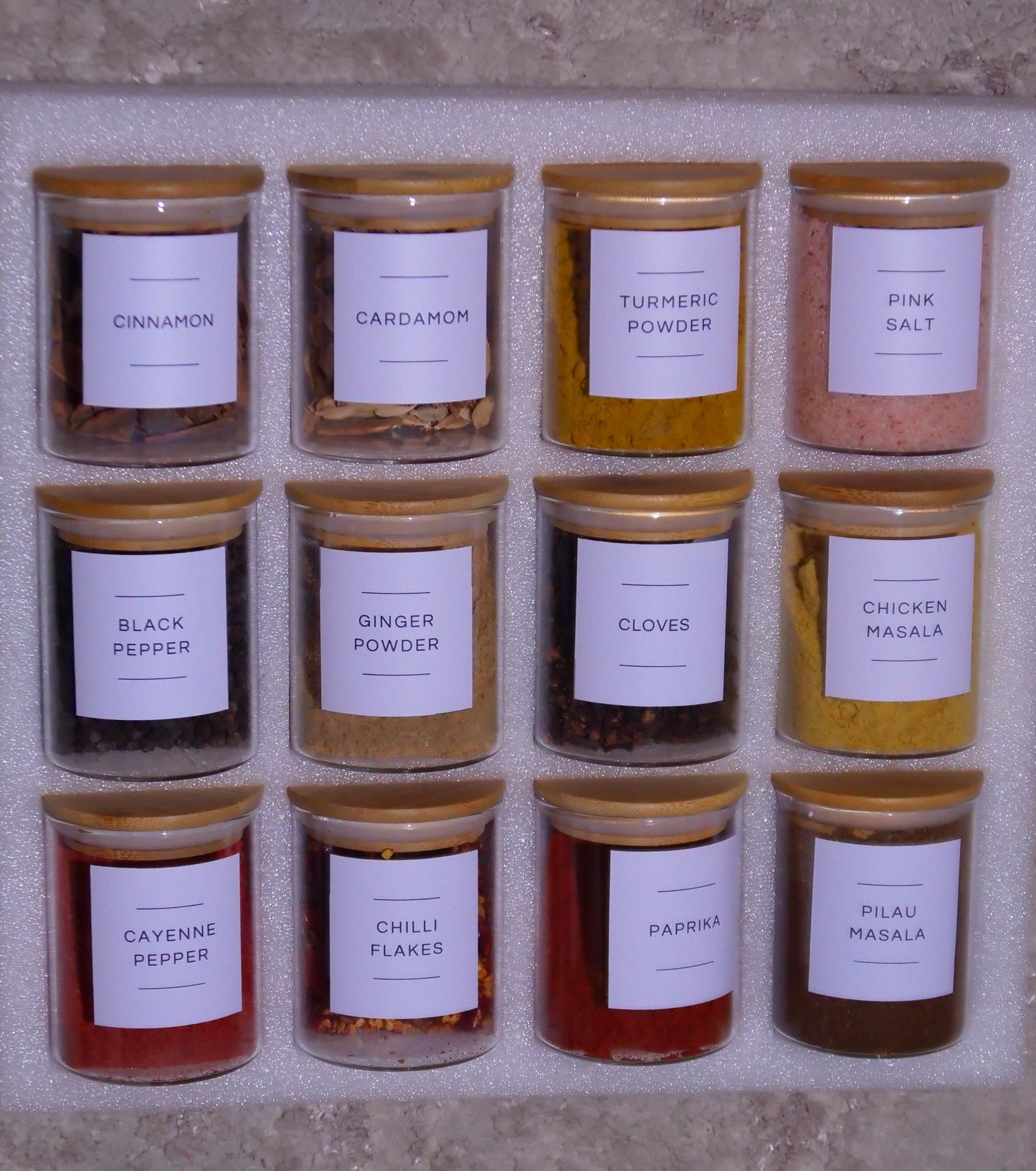 12-PIECE REFILLABLE SPICE JAR
