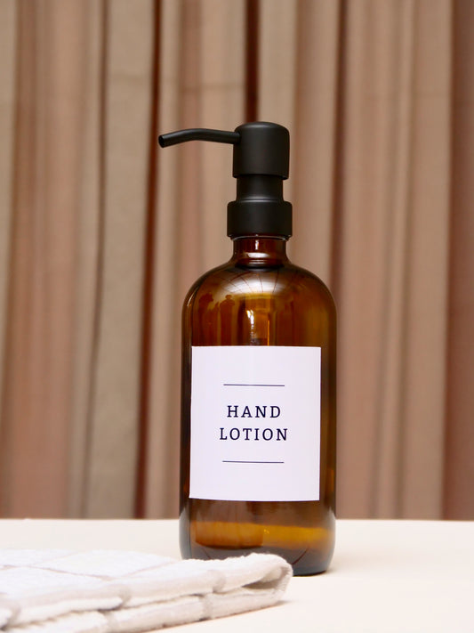 Amber Glass Soap Dispenser