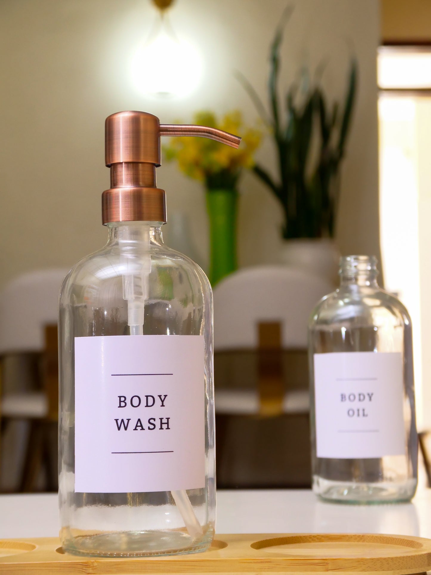 Clear Glass Soap Dispenser