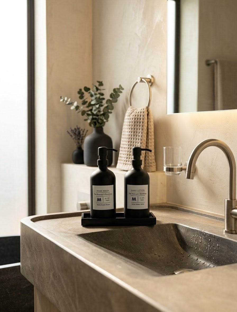 THE SIGNATURE MARBLE DUO - HAND WASH & LOTION SET - BLACK