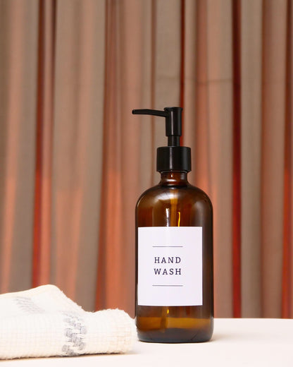 Amber Glass Soap Dispenser