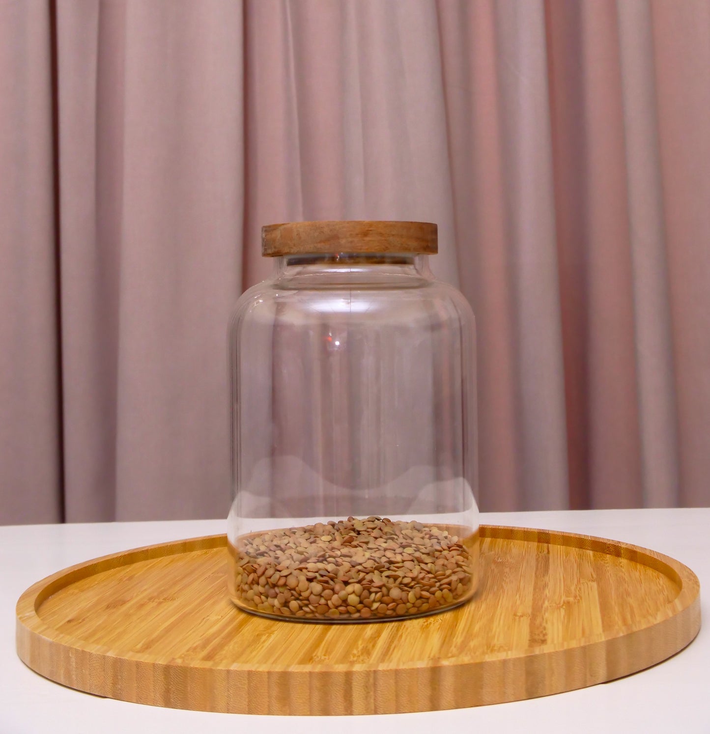 2000ml Acacia lid food Canister