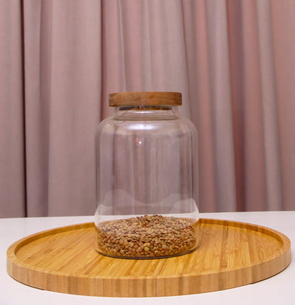 2000ml Acacia lid food Canister