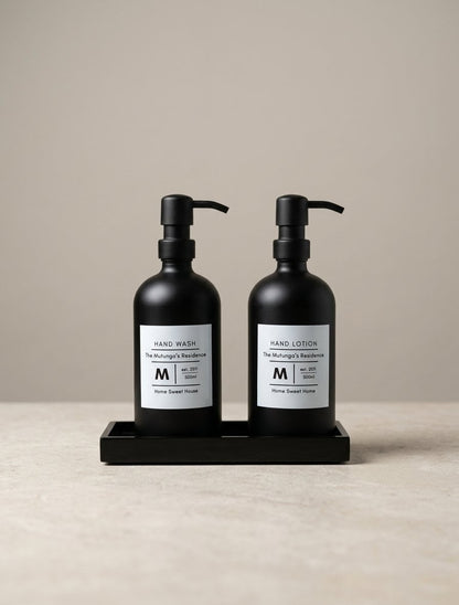 THE SIGNATURE MARBLE DUO - HAND WASH & LOTION SET - BLACK