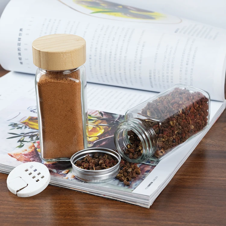 120ml Bamboo lid Shaker Spice Jar
