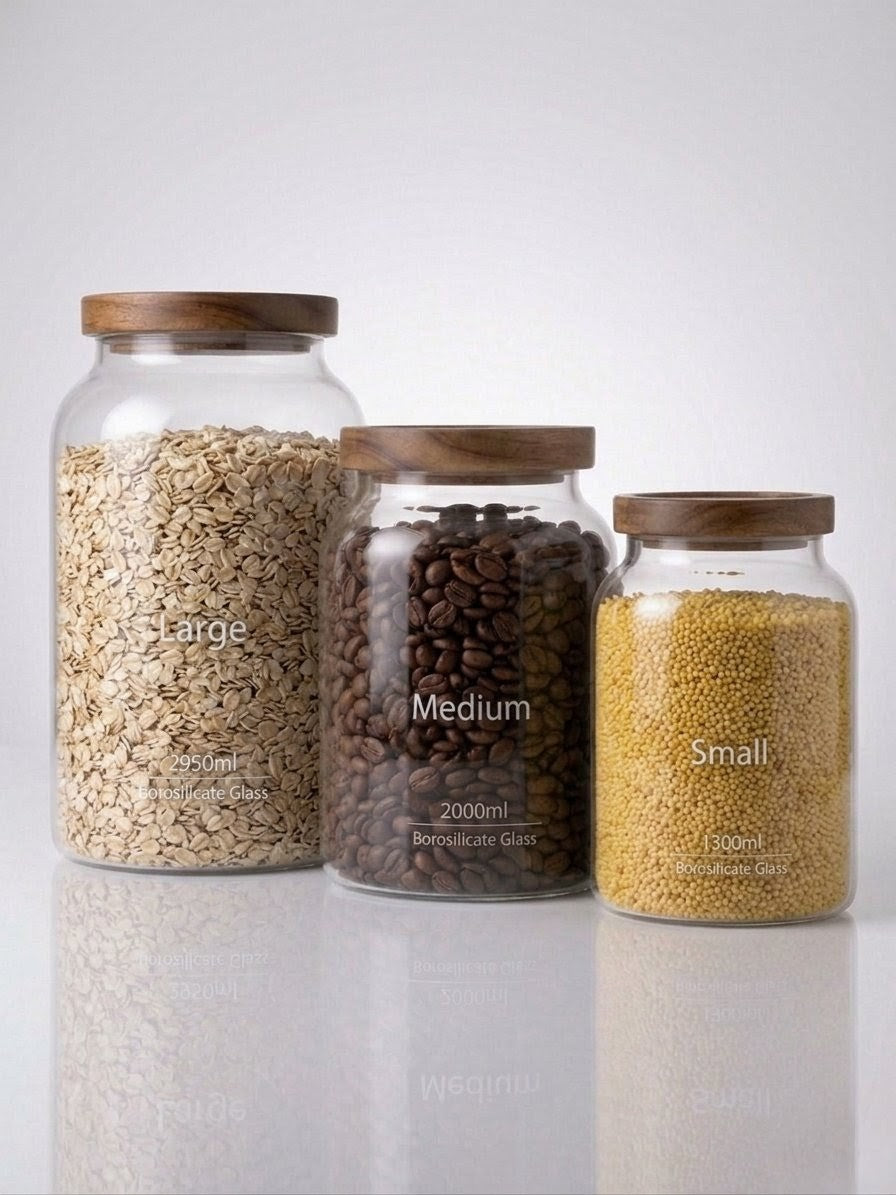The Borosilicate Trio | High-Capacity Storage Set