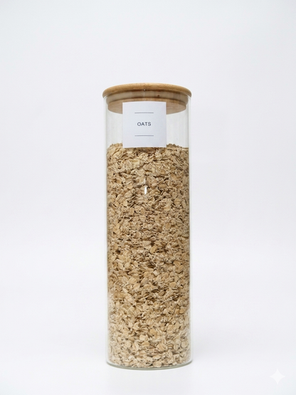 GLASS STORAGE JAR WITH BAMBOO LID - 2000ML